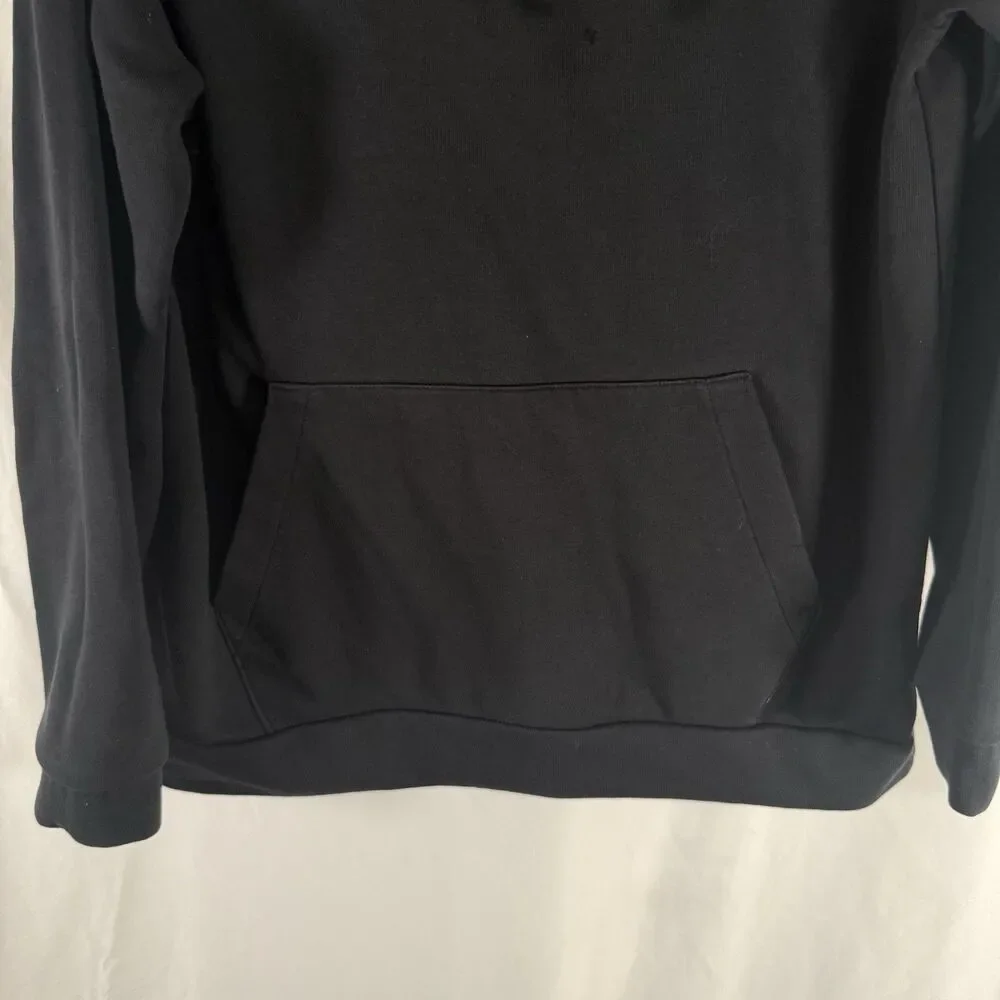Nike Sweatshirt Men's Large Black Pullover Hooded Long Sleeve Pocket Flowers